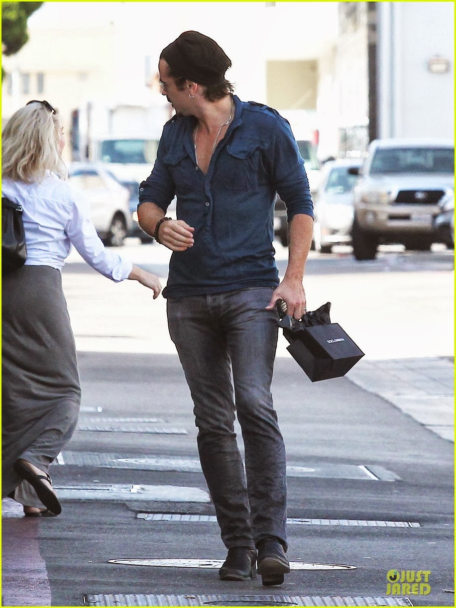 Celeb Diary Colin Farrell The Coop in Studio City