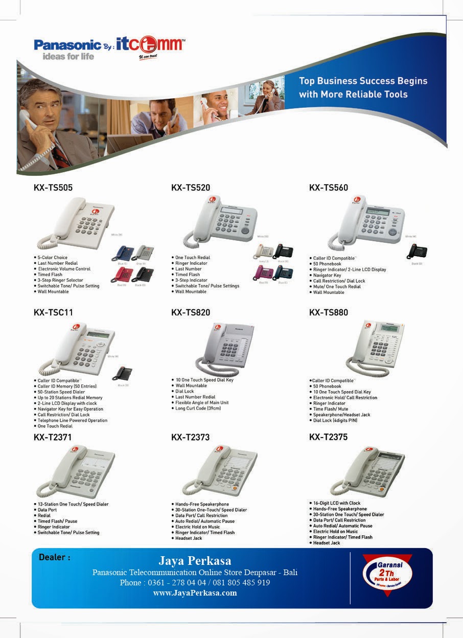 Brosur Telepon Panasonic Terbaru 2013 Jaya Perkasa