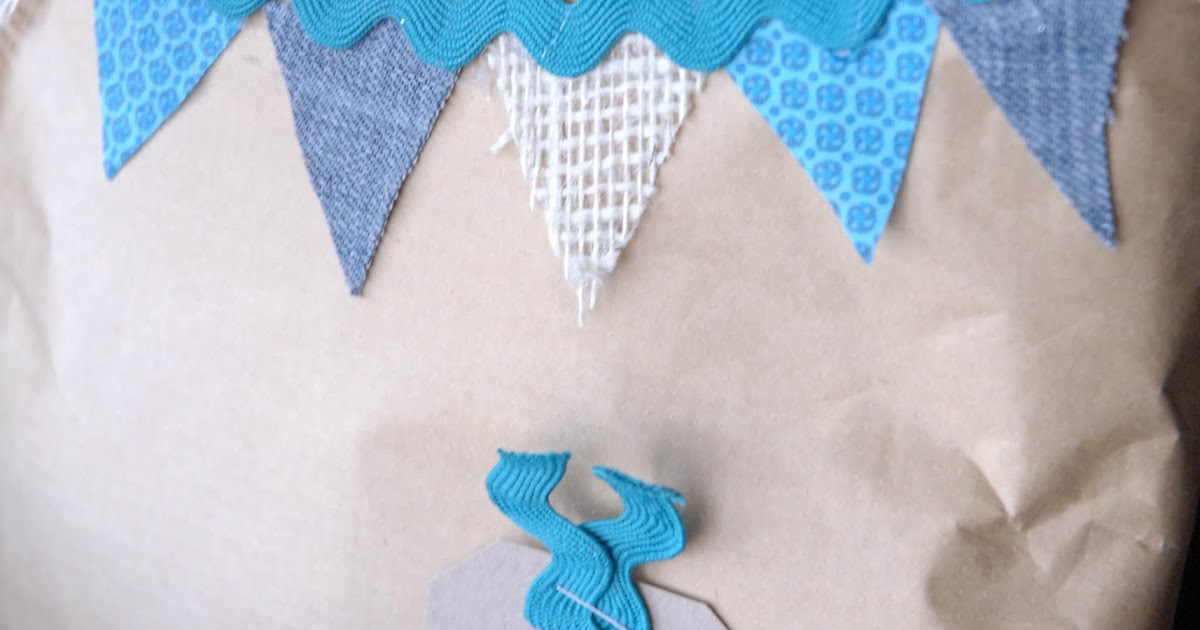 Chalkboard Blue Quick & Inexpensive Baby Gift Wrap Idea...