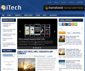 iTech 3 Column Blogger Template