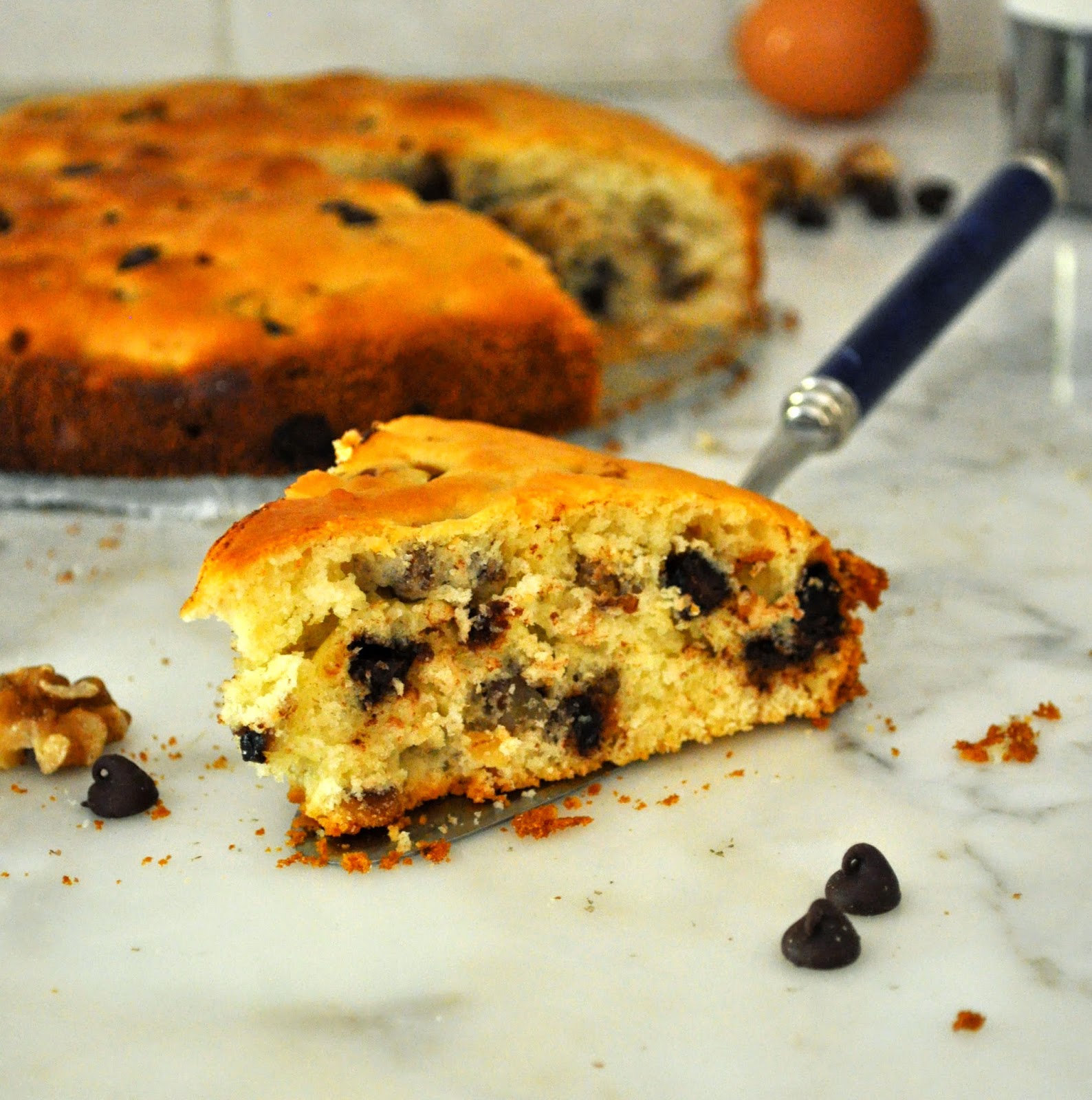 Cooking with Manuela Butterfree Yogurt Cake with Chocolate Chips and