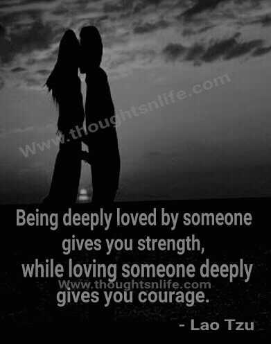being deeply loved by someone