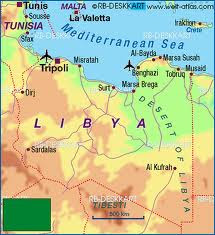 libya malta map