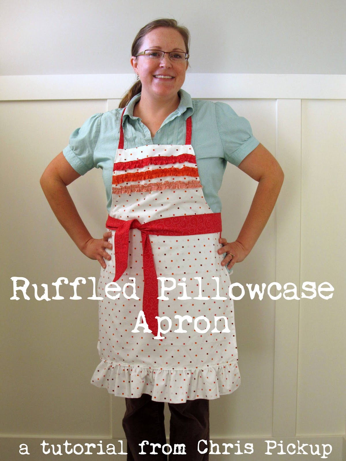 Pickup Some Creativity Ruffled Pillowcase Apron Tutorial