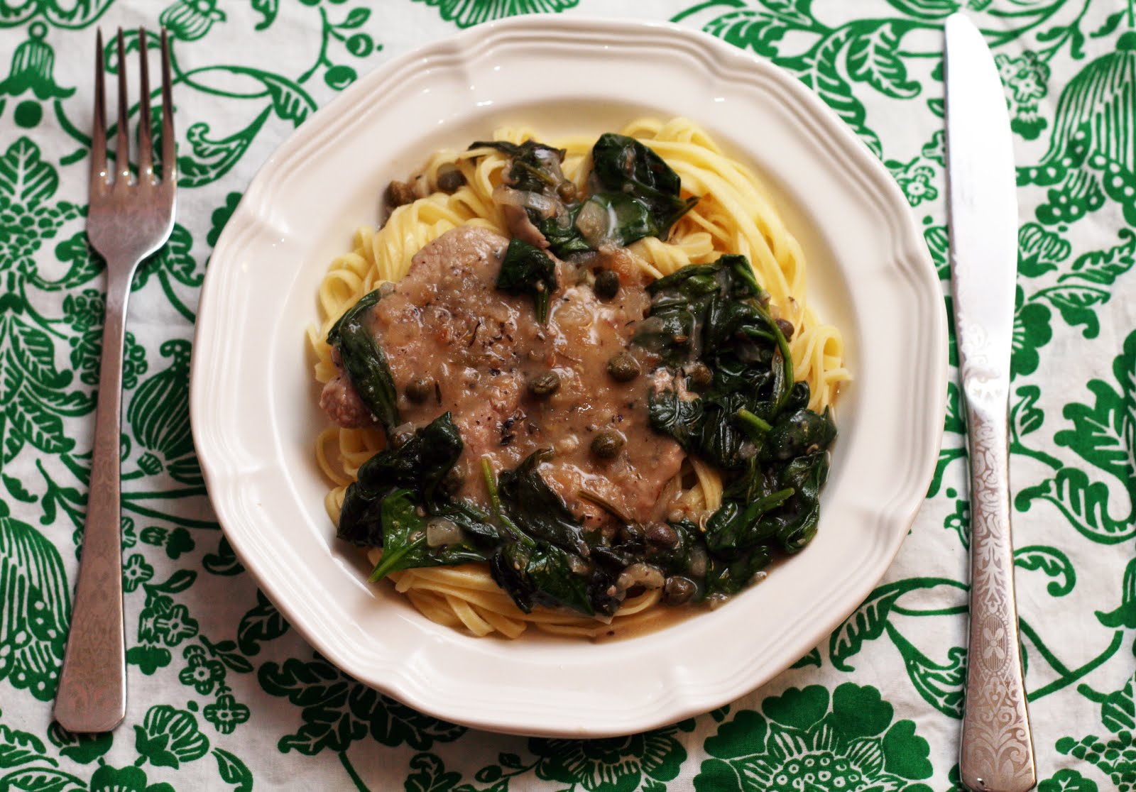 Veal Cutlets with Spinach and Capers Coconut & Lime