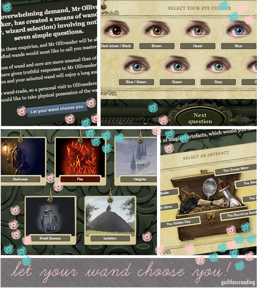 Pottermore Let your wand choose you! / guiltless reading