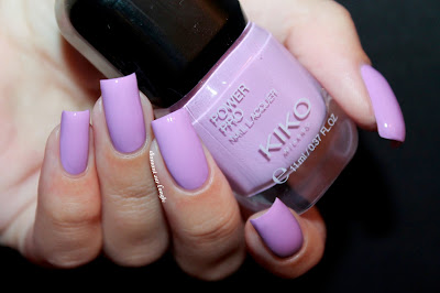 Swatch of the nail polish "17 - Lilac" from Kiko Power Pro