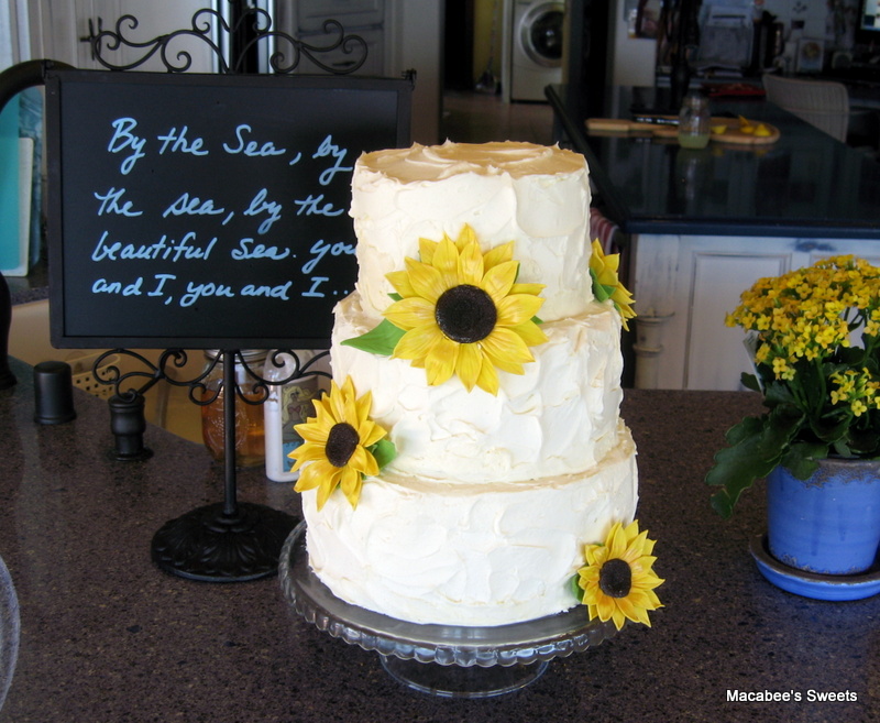 Rustic Sunflower Wedding Shower Cake Macabee's Sweets