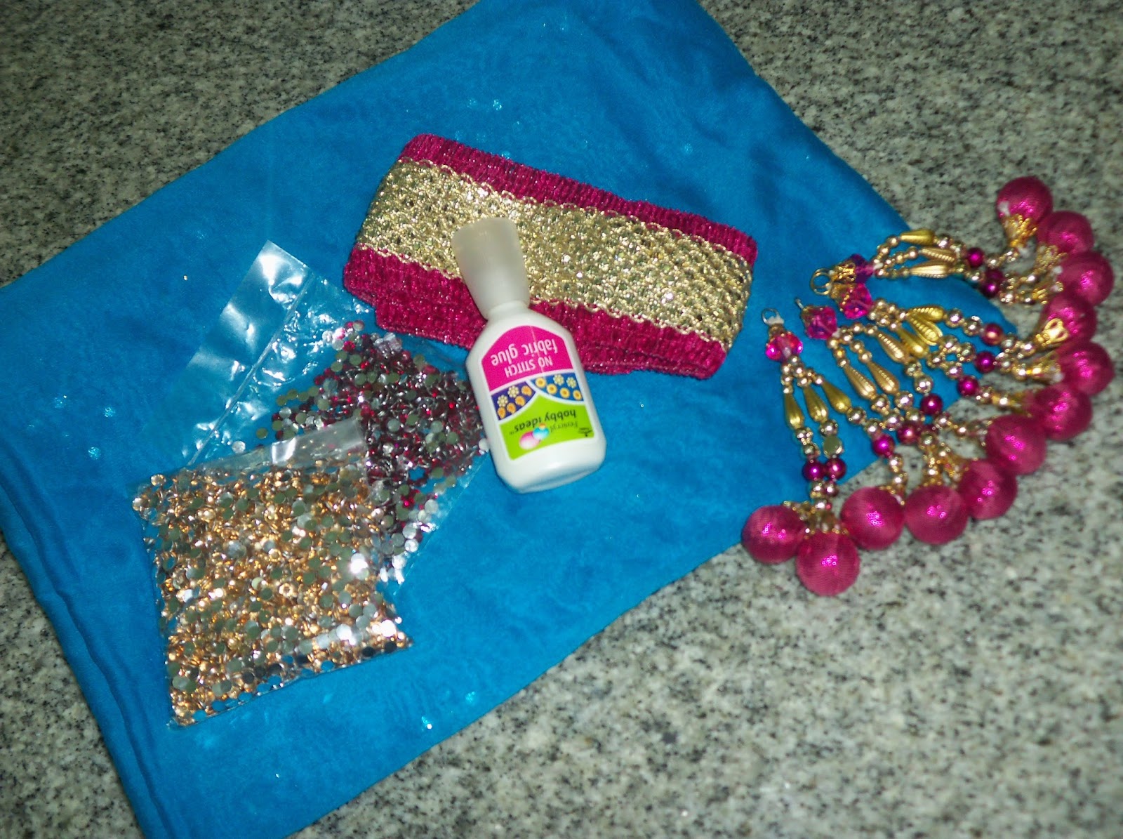 DIY Embellished Dupatta Tutorial Bling Sparkle