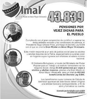 Ultimo Listado de pensionados de Amor Mayor del 11-11-2012 (Noviembre)
