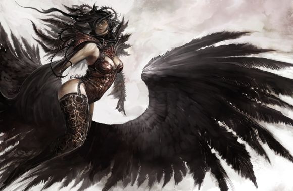Kekai Kotaki ilustrações arte conceitual fantasia mulheres