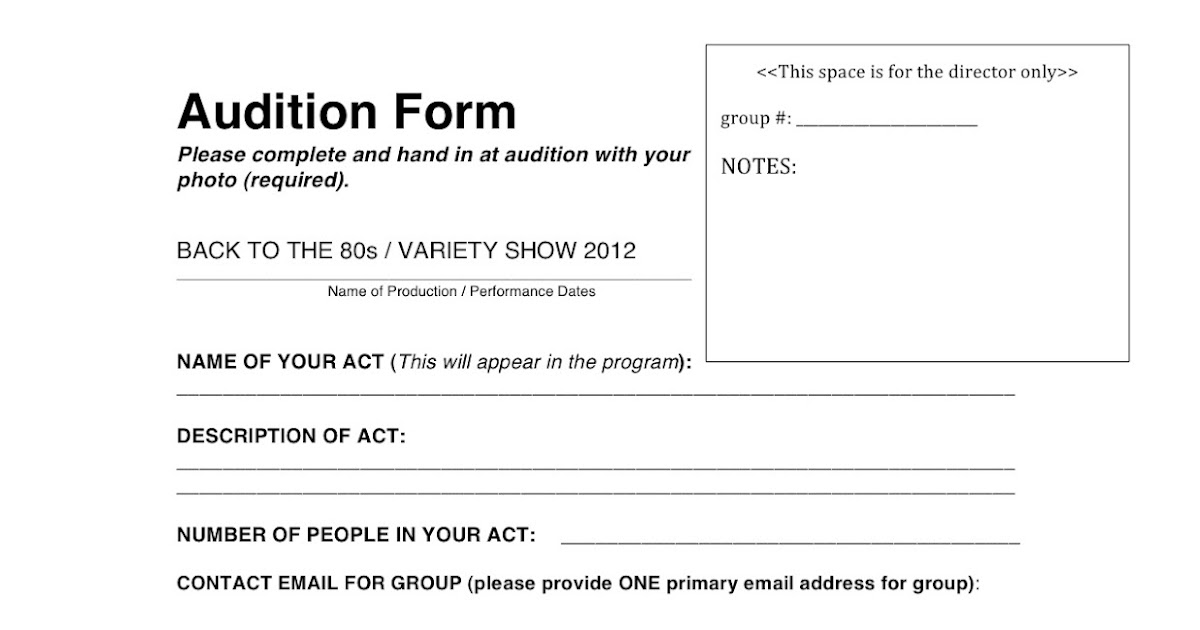audition form template delli beriberi co audition evaluation form