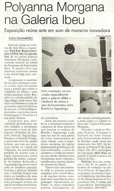 Clipping Polyanna OFluminense 15junho Clipping Polyanna Morgana - Jornal O Fluminense