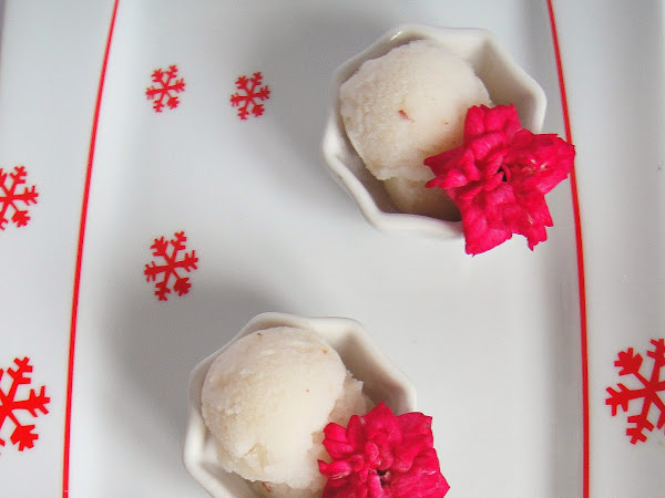 Lychee and Rose Sorbet