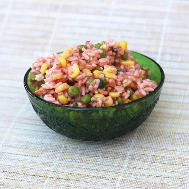 rice salad corn peas