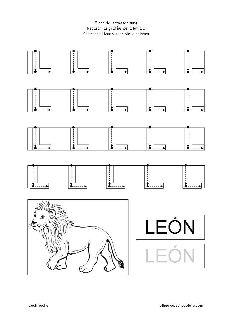 Aprender a leer fácil y divertido: LA LETRA L