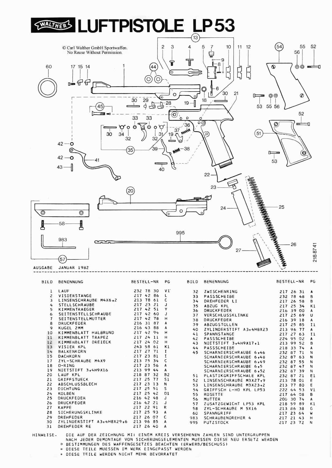 Akbar's Armory Footnote V Walther LP 53 (aka LP58) air pistol