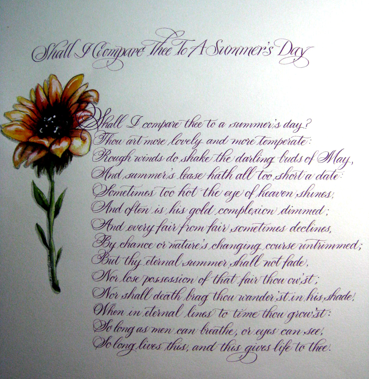 A Place For Lettering Love Sonnet By Shakespeare