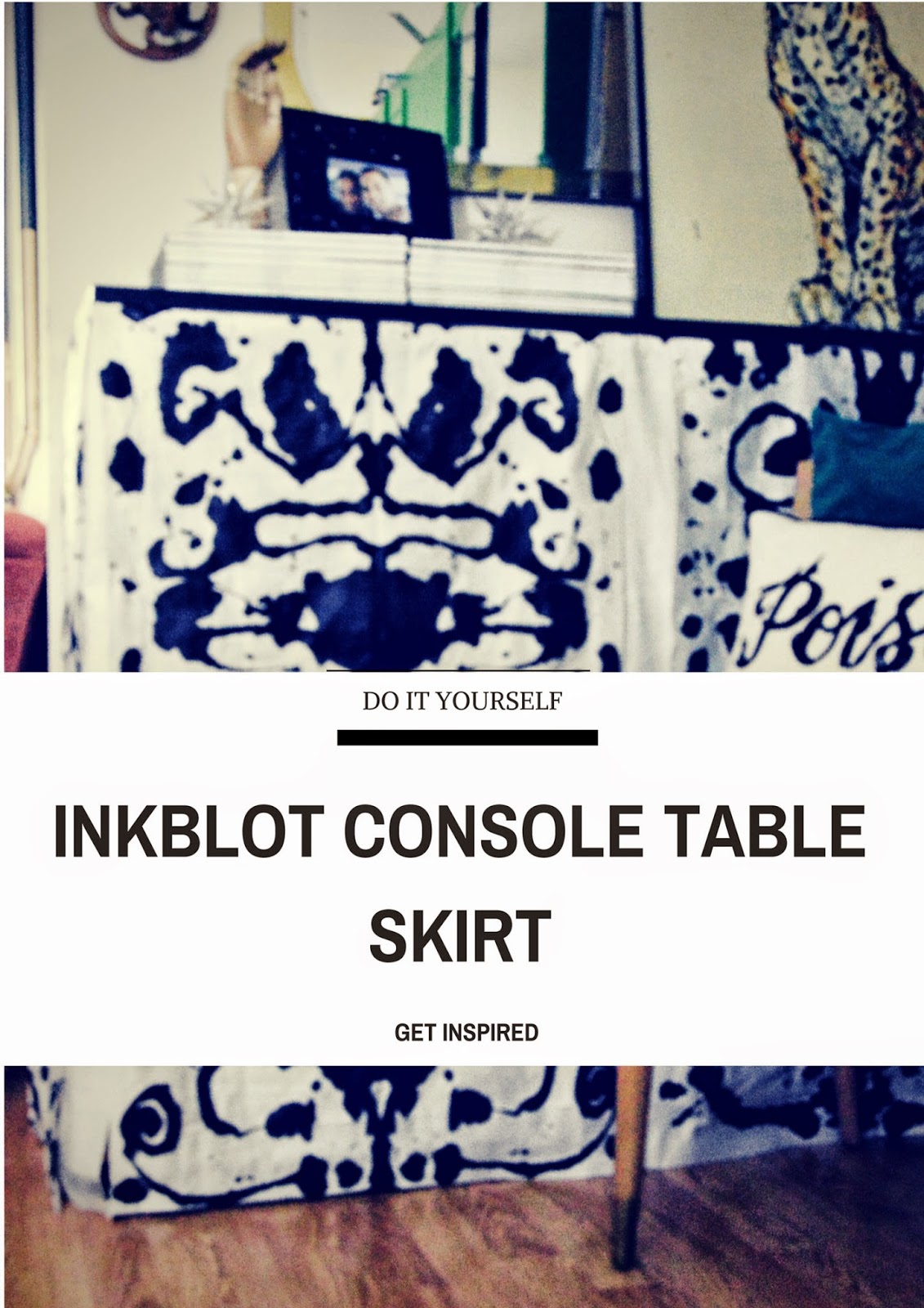 DIY Inkblot Console Table Skirt domicile 37
