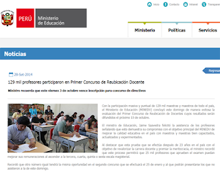 Resultados Reubicación Docente Prueba Nacional 2014 10 de Octubre