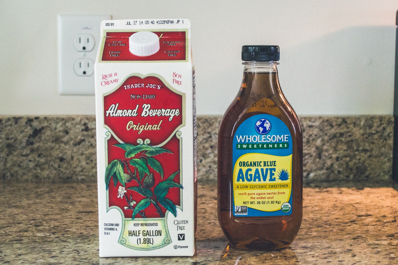 Trader Joe's Almond Milk and Agave Nectar