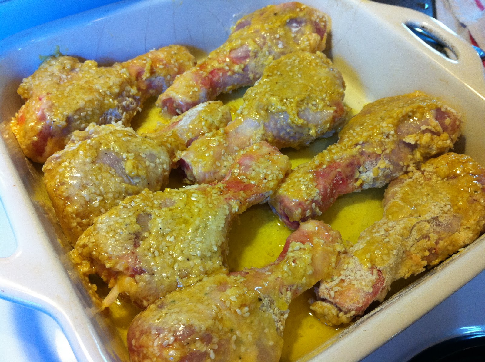 Craving Fresh What to eat Wednesdays Sesame baked chicken drumsticks