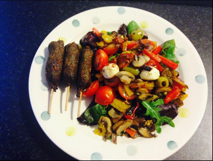 YemSmoothies Lamb Kebab Salad