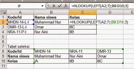 Blog Belajar Ms Excel Fungsi Hlookup Left Ms Excel