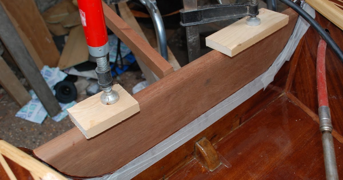 my wooden speed boat build Transom modification.