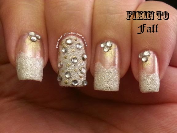Nail christmas rhinestones placed randomly accent faff fixin Fixin To Faff