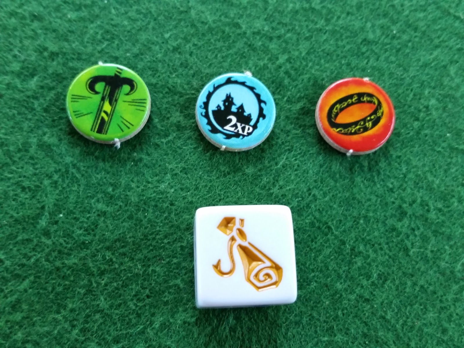 Dungeon Roll Treasure Tokens & Scroll Dice