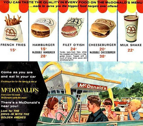 saved from the paper drive mcdonald s menu 1965