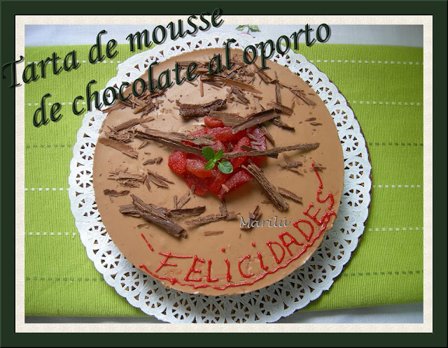 Tarta De Mousse De Chocolate Al Oporto
