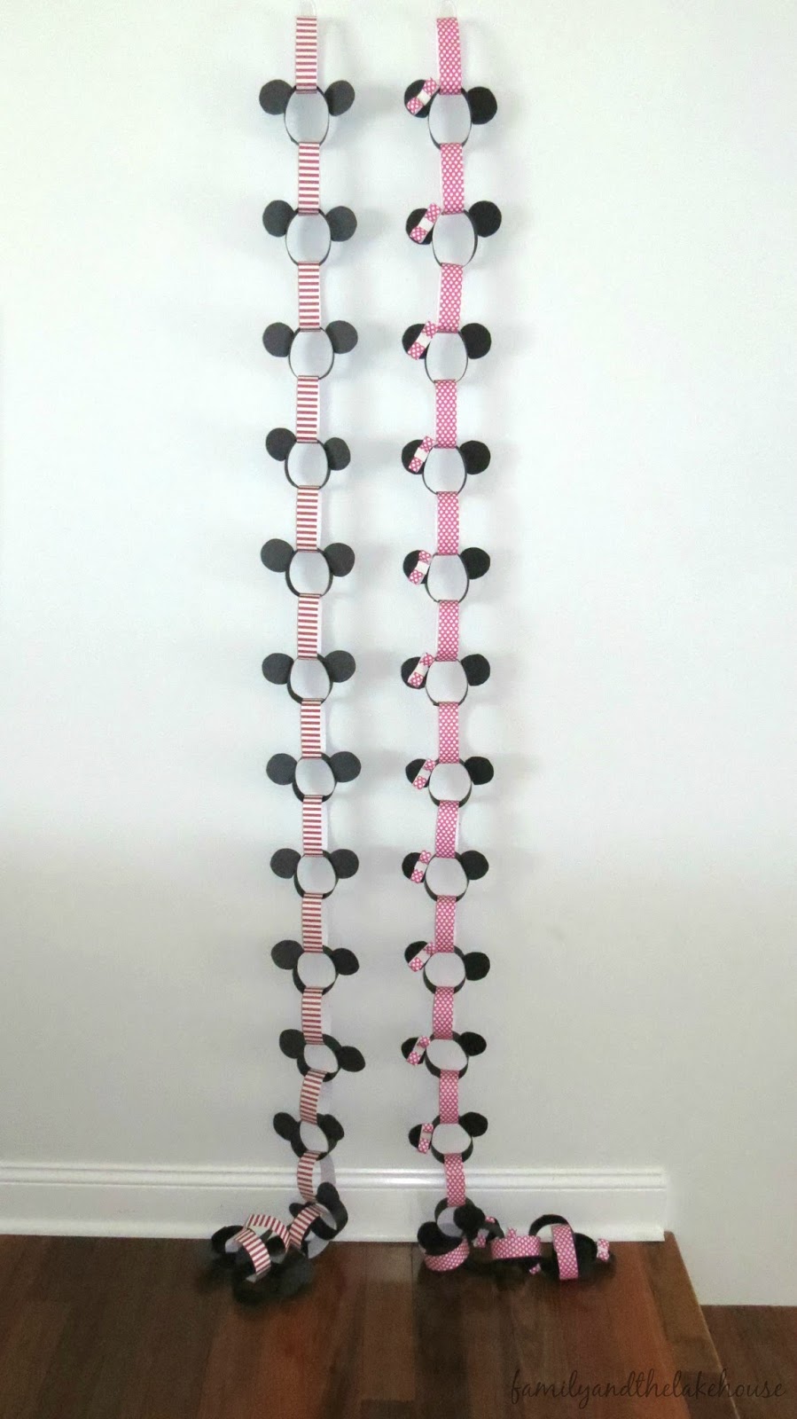 Family and the Lake House Disney Paper Chain Link Countdown