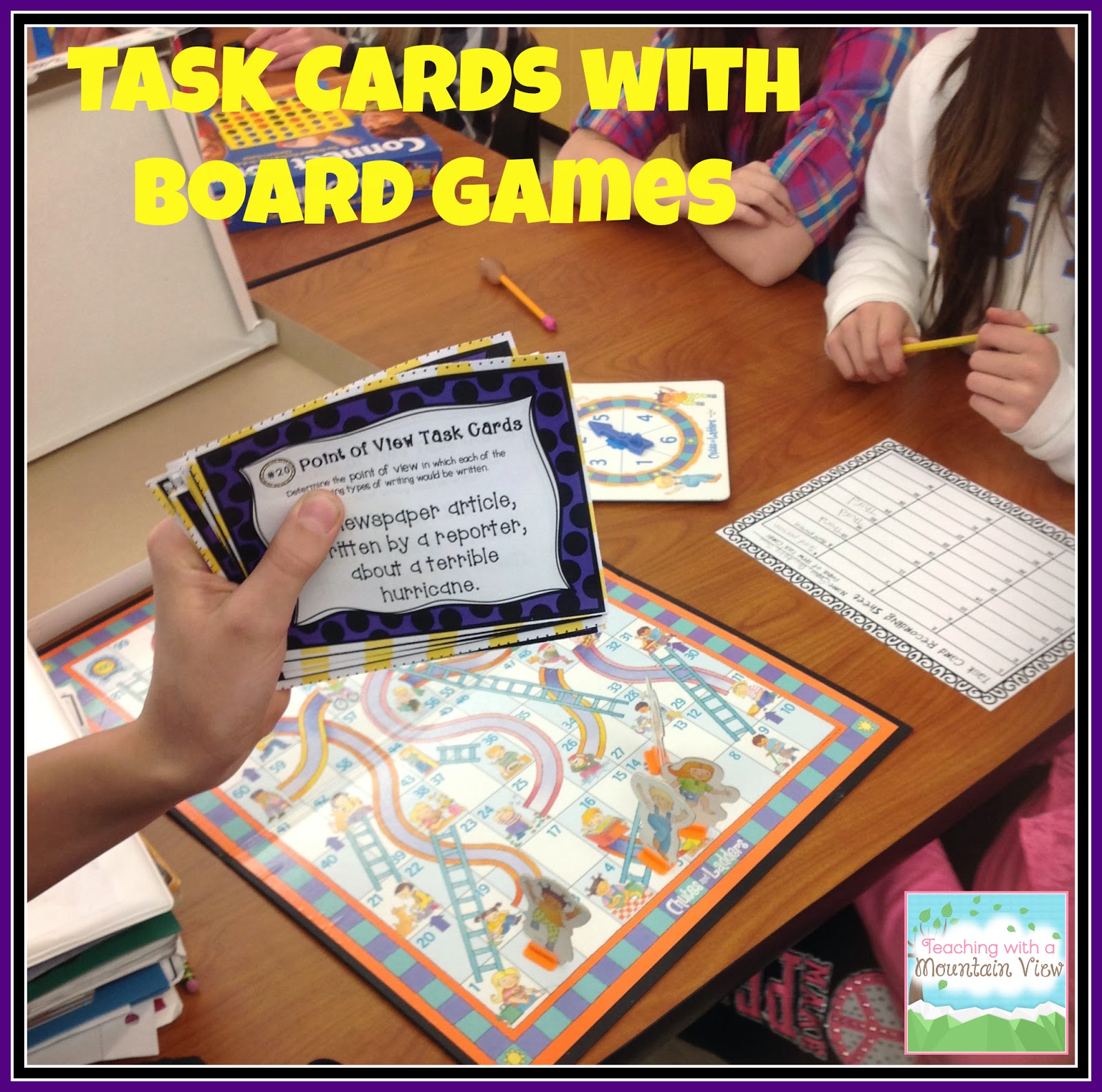 Task Card Corner: Using Board Games to Engage Students with Task Cards!