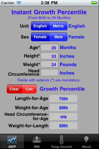 Boy Growth Chart Calculator Inches