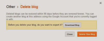 Delete Blogger Blog