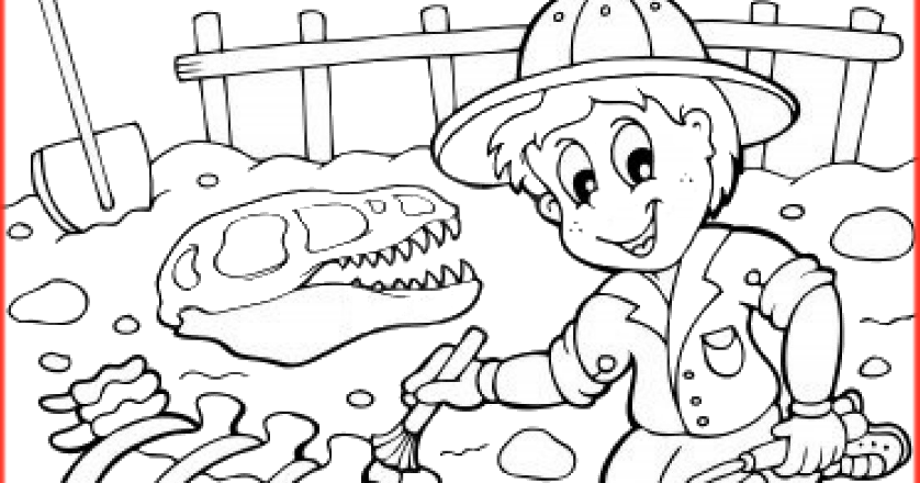 paleontólogo página para colorear