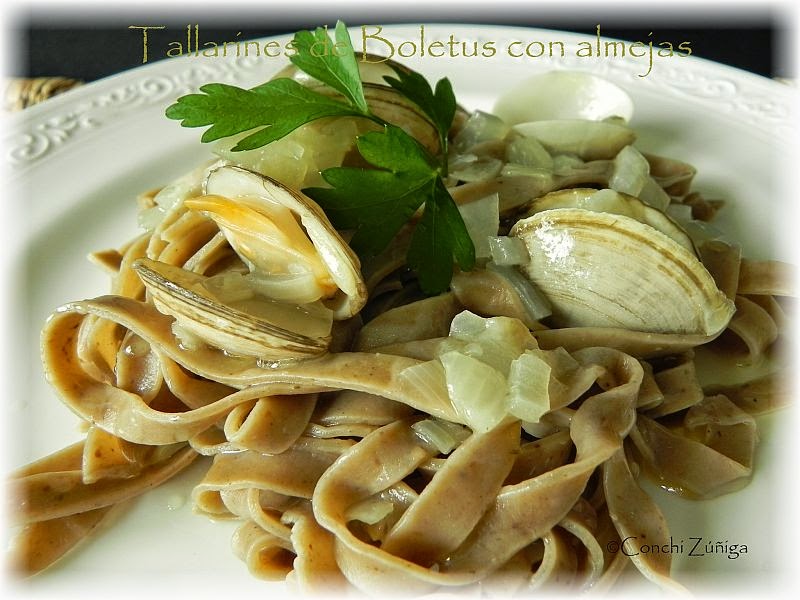 Tallarines De Boletus Con Almejas
