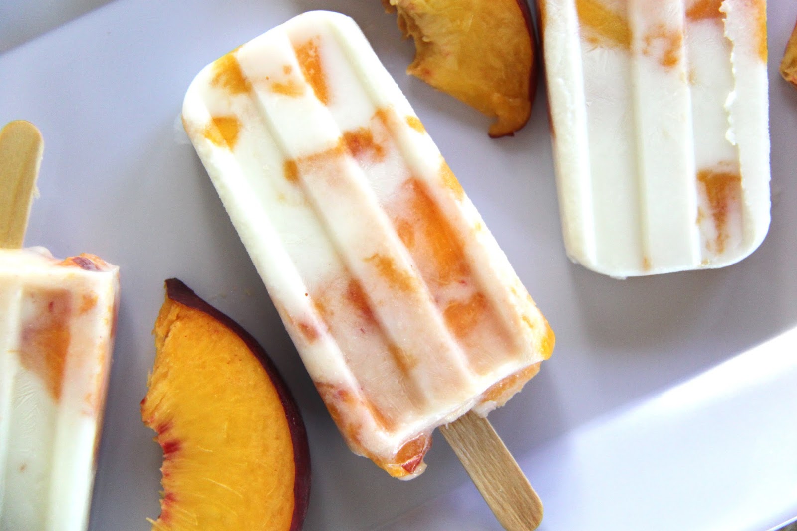 RECIPE Peaches n Cream Popsicles Smashed Peas & Carrots