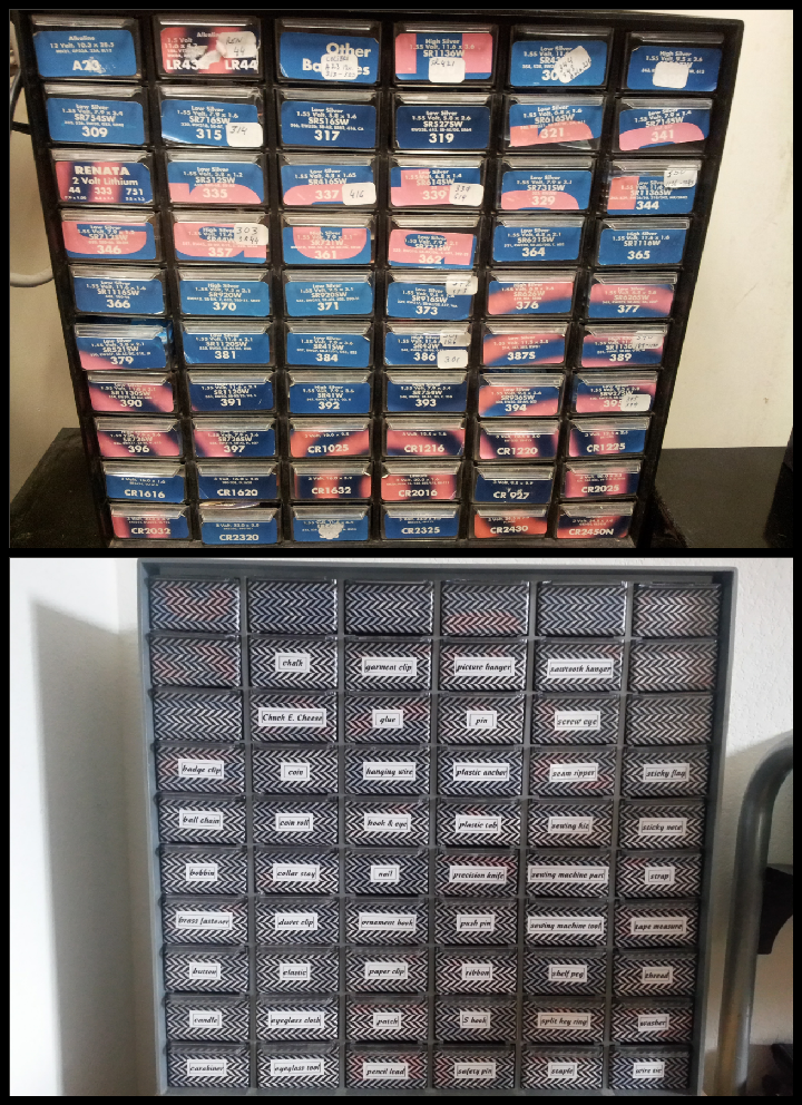 Angel Organizes Repurpose Watch Battery Storage Box