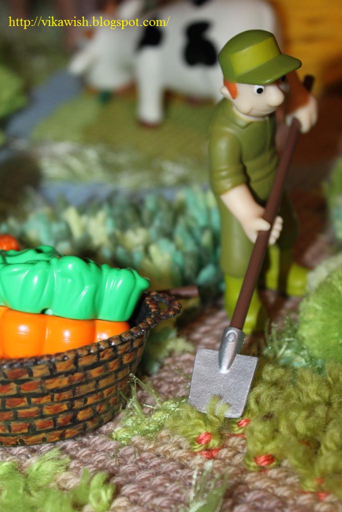 Животные на Ферме №8: рабочий фермы, инструменты