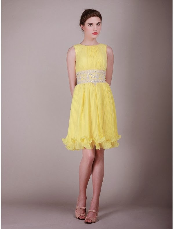 Raining Blossoms Bridesmaid Dresses Bright Yellow Bridesmaid