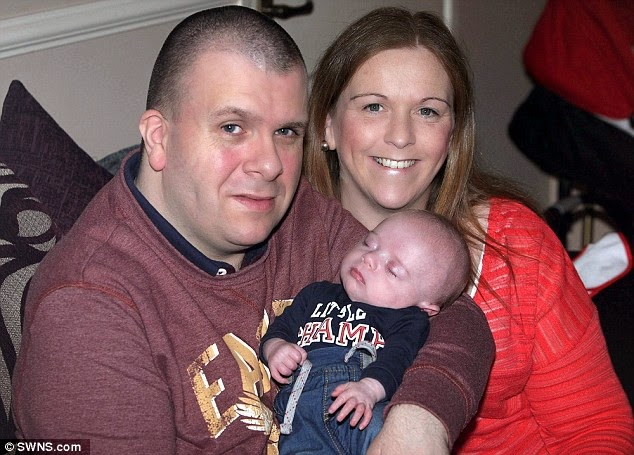 Mr Doherty (left) Mrs Doherty (right) Baby Hugh (centre) Mr Doherty (left) Mrs Doherty (right) Baby Hugh (centre)