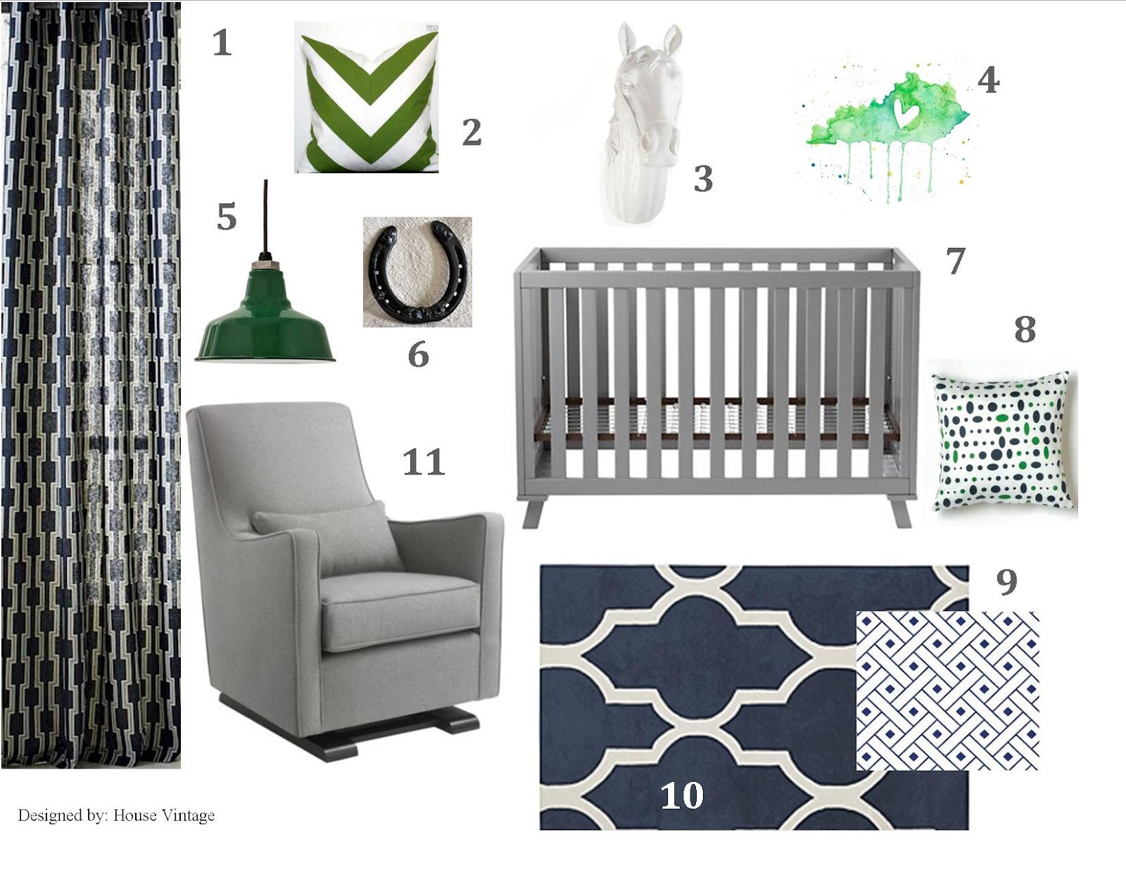 House Vintage Inspire Kentucky Derby Nursery