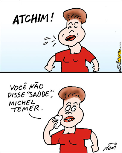 Dilma gripada. michel temer