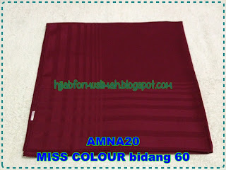 tudung MISS COLOUR bidang 60 plain