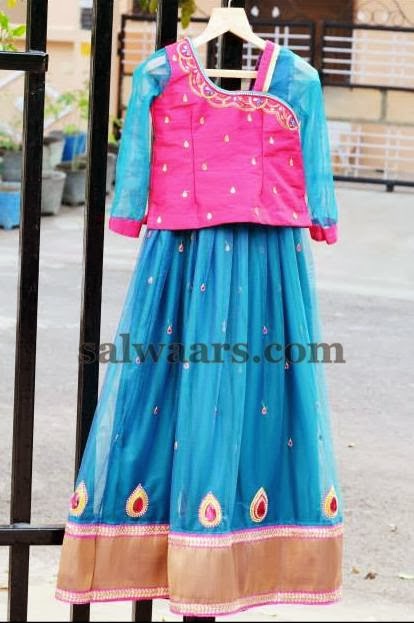 Kids Lehenga With Full Hands Blouse Indian Dresses