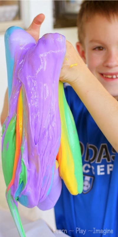 How to make rainbow slime - so much fun!