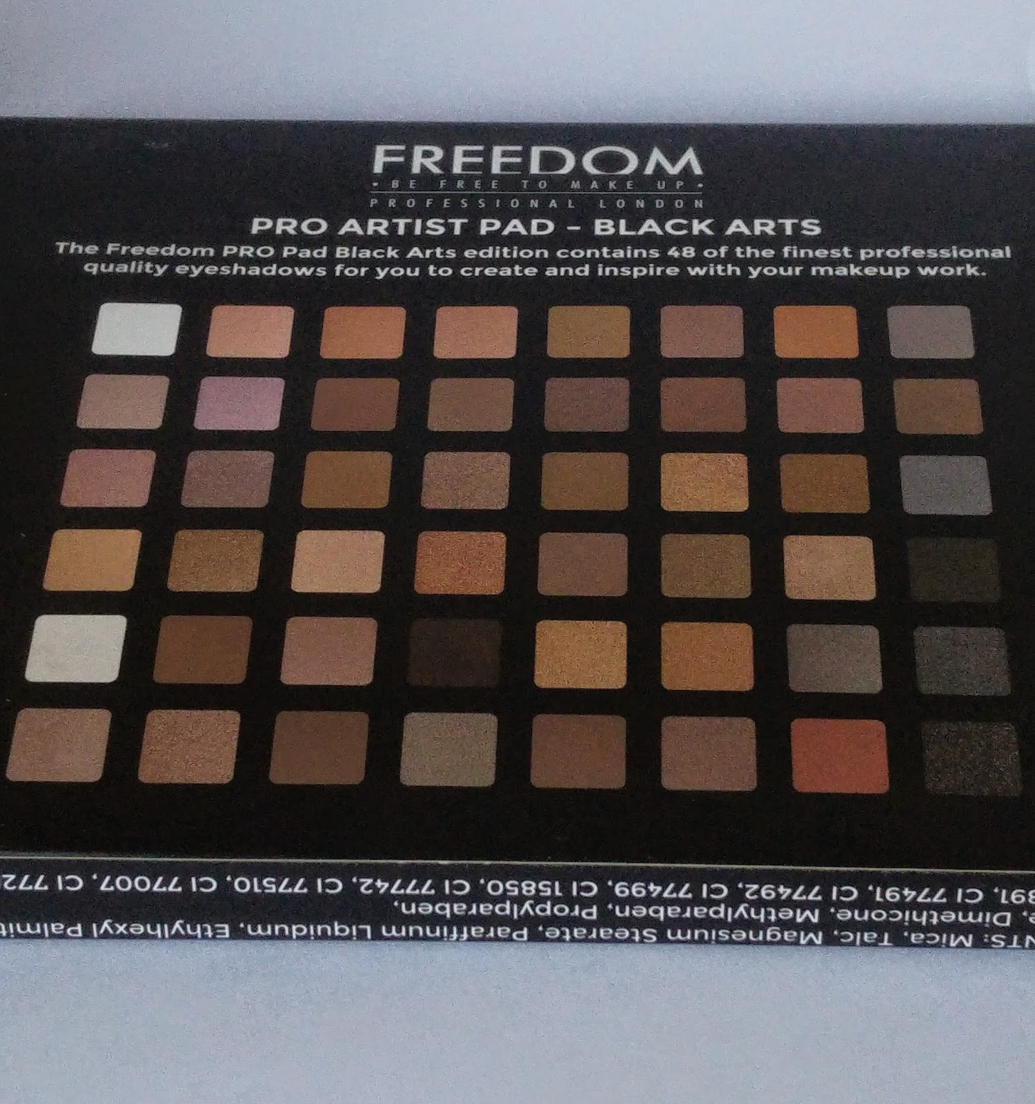 "Black Arts" Pro Artist Pad Freedom Makeup eyeshadow beauty*